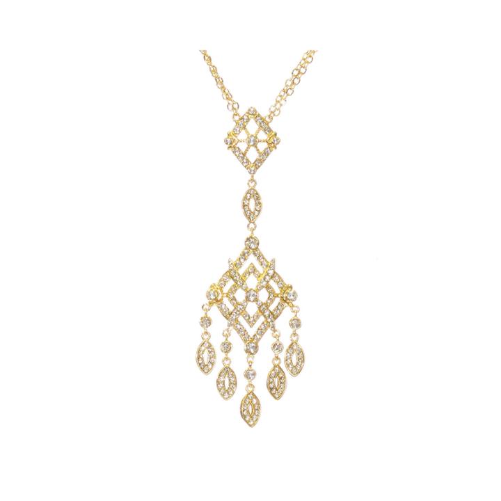Telio! By Doris Panos Anastasia Gold-tone Chandelier Necklace