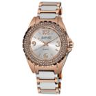 August Steiner Womens Two Tone Strap Watch-as-8036wtr