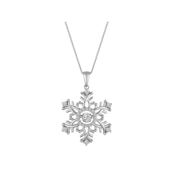 Love In Motion Womens White Sapphire Sterling Silver Pendant Necklace