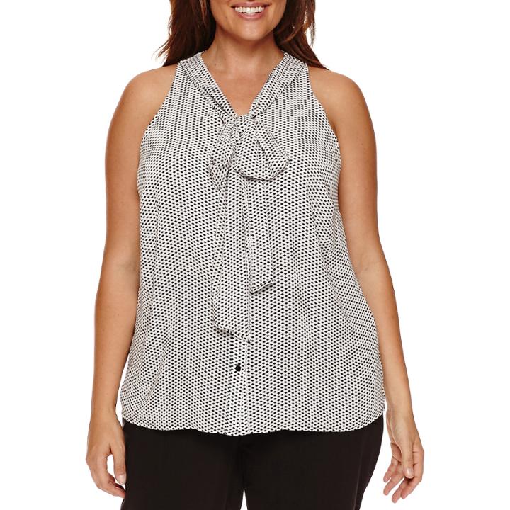 Worthington Woven Tank Top-plus