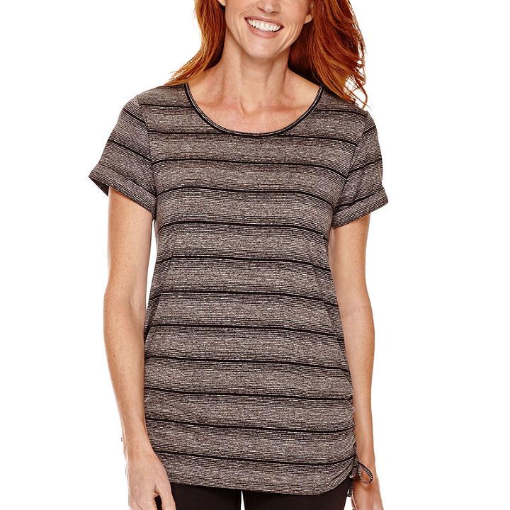Made For Life&trade; Short-sleeve Shirred-side Tunic - Tall