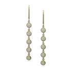 White Opal 14k Gold Over Silver Drop Earrings