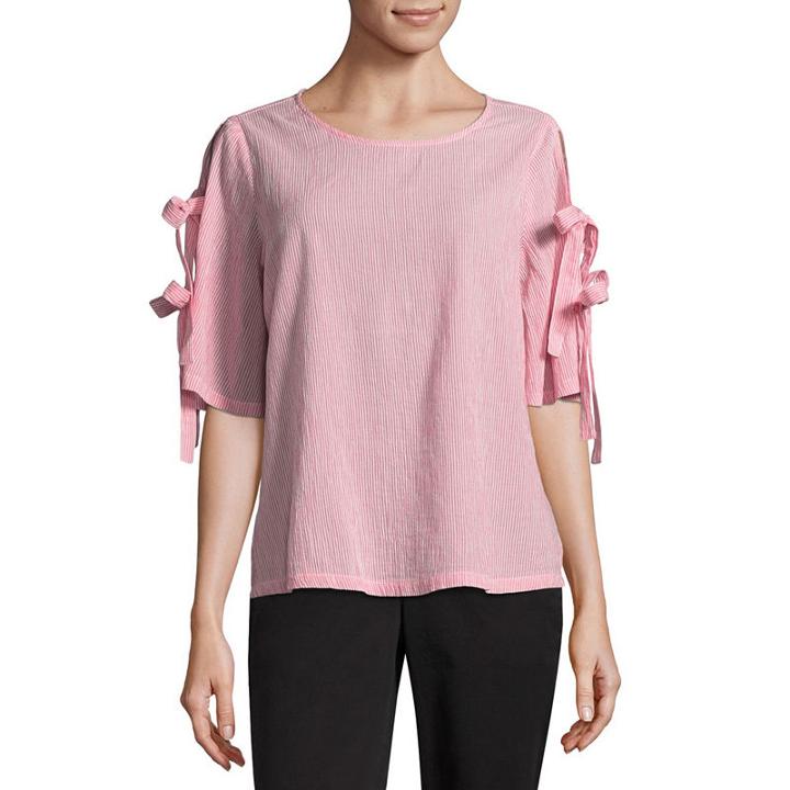 Belle + Sky Tie Short Sleeve Top