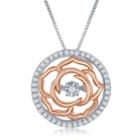 Enchanted Disney Fine Jewelry 1/5 C.t.t.w. Sterling Silver Bellerose Necklace