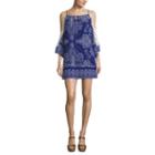 By & By 3/4 Sleeve Pattern A-line Dress-juniors