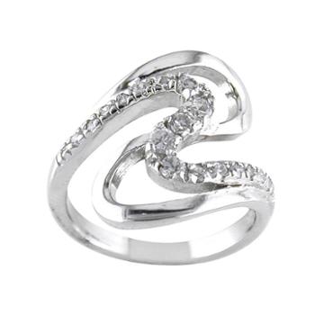 Cubic Zirconia Swirl Ring