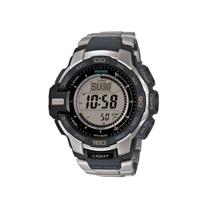 Casio Protrek Mens Stainless Steel Strap Solar Chronograph Watch Prg270d-7cr