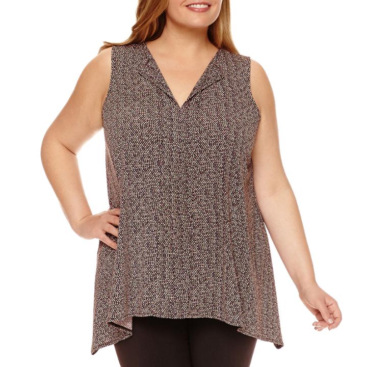 Worthington Sleeveless Knit Tank Top - Plus