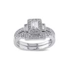 3/8 Ct. T.w. Diamond 10k White Gold Bridal Ring Set