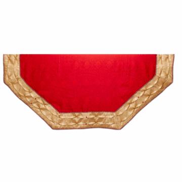 Kurt Adler 54 Red Jacquard With Gold Border Treeskirt