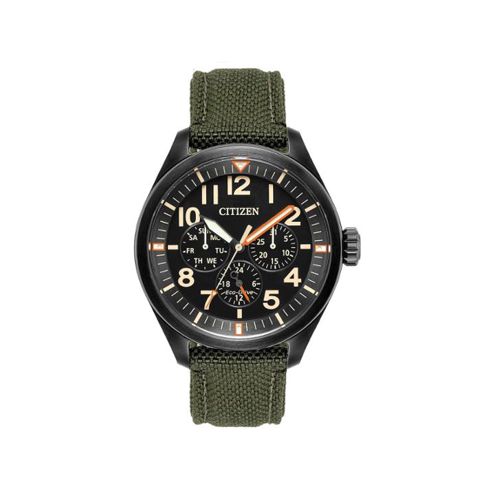 Citizen Mens Green Strap Watch-bu2055-16e
