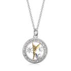 Disney Womens Clear Crystal Tinker Bell Pendant Necklace