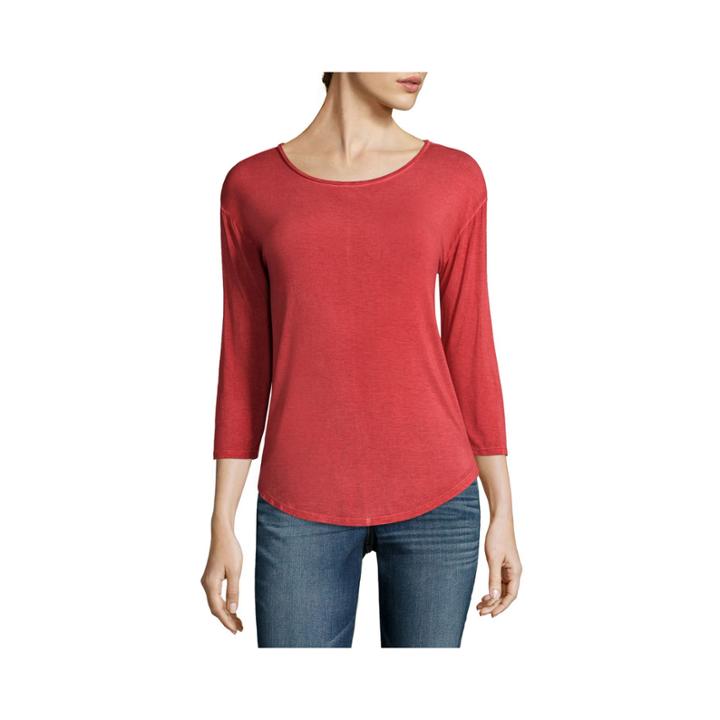 A.n.a 3/4-sleeve Back-seam Tee - Petite