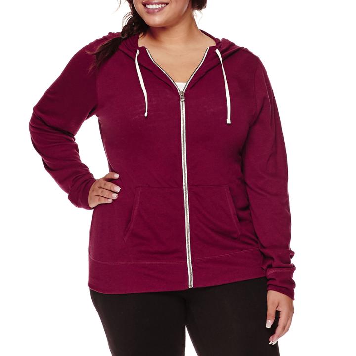 Flirtitude Long Sleeve Jersey Hoodie Juniors Plus