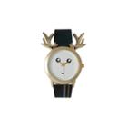 Olivia Pratt Reindeer Womens Blue Strap Watch-515110navy