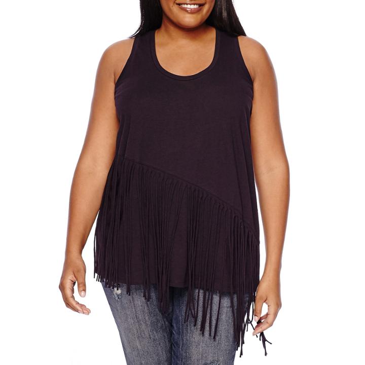 Boutique+ Fringe Tank Top - Plus