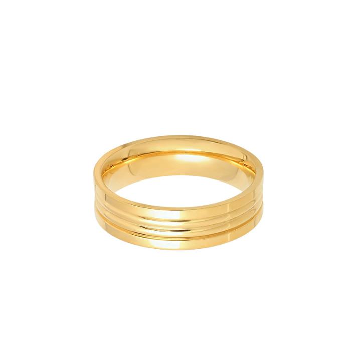Steeltime Mens 18k Gold Stainless Steel Band