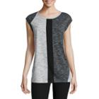 Worthington Weekend Short-sleeve Colorblock Tee
