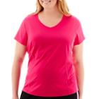 Made For Life&trade; Short-sleeve V-neck Mesh T-shirt - Plus