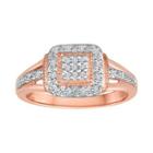 1/10 Ct T.w. Diamond Rose-gold Plated Ring