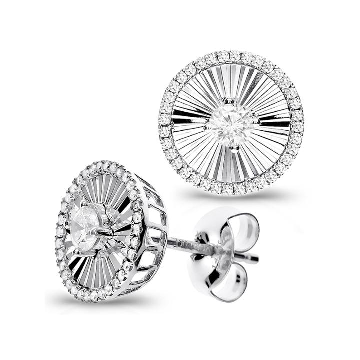 1/4 Diamond 14k White Gold Stud Earring