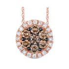 Limited Quantities 1 Ct. T.w. White And Color-enhanced Champagne Diamond Pendant Necklace