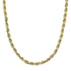 Made In Italy 18k Gold Over Sterling Silver 20 Diamond Cut Rope Chain Necklace