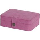 Mele & Co. Giana Pink Plush Fabric Jewelry Box W/ Lift-out Tray