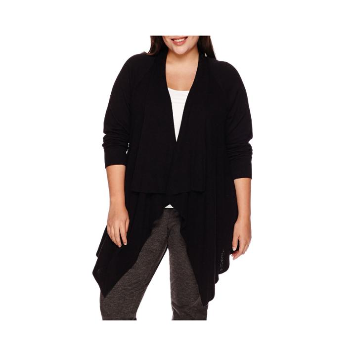 A.n.a Long-sleeve Basic Flyaway Cardigan - Plus