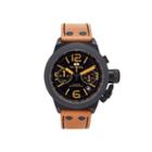 Tw Steel Mens Chronograph Tan And Black Canteen Strap Watch