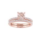 5/8 Ct. T.w. Pink Morganite 14k Gold Bridal Set