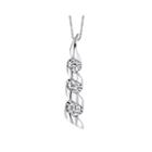 Sirena 1/2 Ct. T.w. Diamond 14k White Gold 3-stone Pendant Necklace