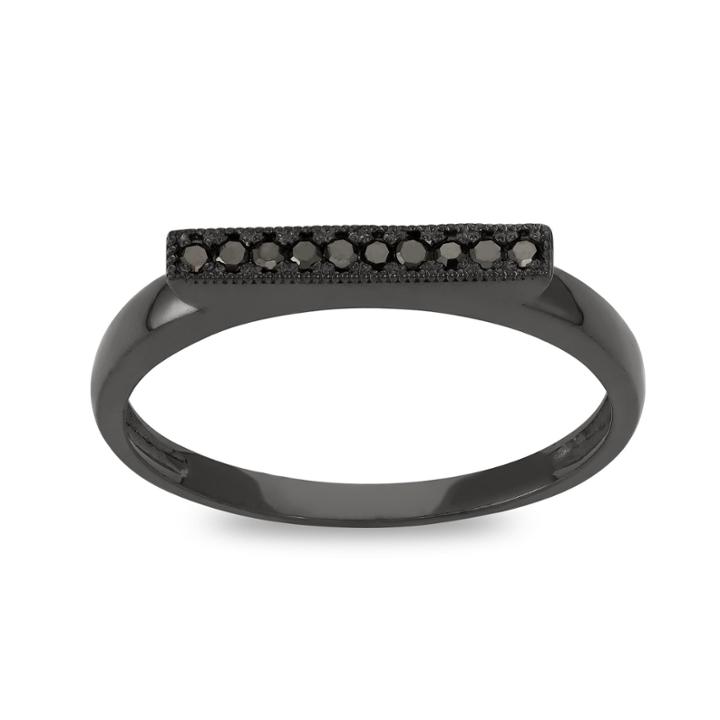 Womens 1/10 Ct. T.w. Color Enhanced Black Diamond 10k Gold Band