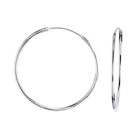 Silver-plated 60mm Endless Hoop Earrings