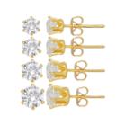 Silver Reflections&trade; Cubic Zirconia 4-pr. Stud Earrings