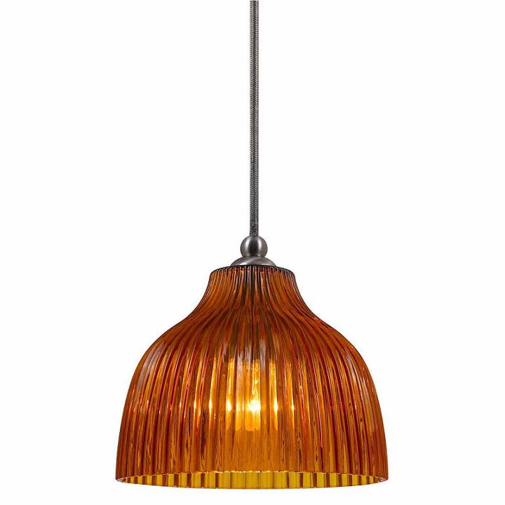 Wooten Heights 7 Tall Glass Pendant With Brushedsteel Finish