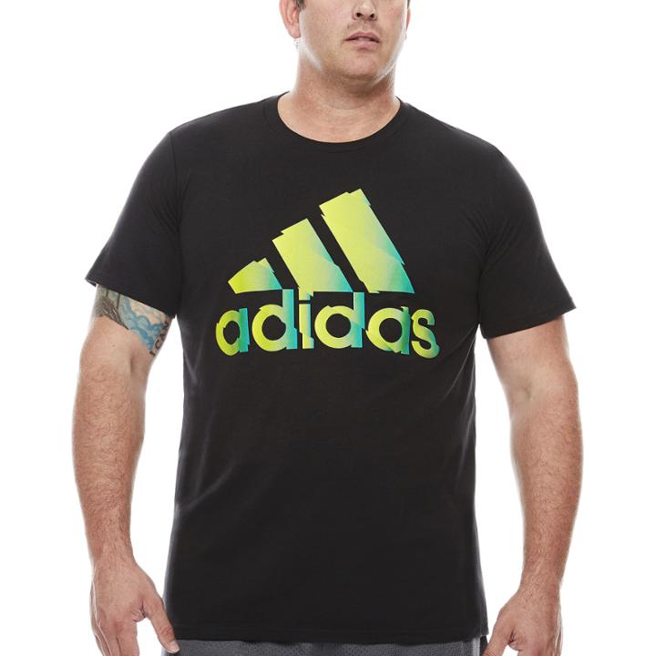 Adidas Short Sleeve Crew Neck T-shirt-big And Tall
