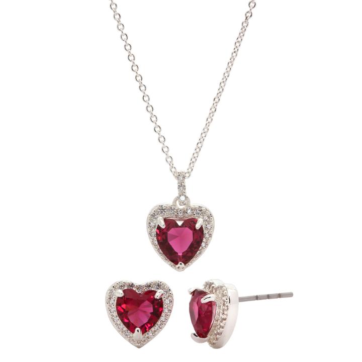 Sparkle Allure Womens 2-pc. Red Brass Jewelry Set