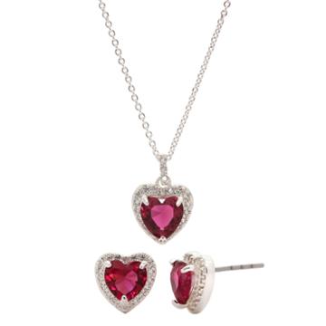 Sparkle Allure Womens 2-pc. Red Brass Jewelry Set