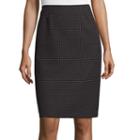 Black Label By Evan-picone Pin Dot Pencil Skirt