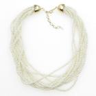 Vieste Rosa Prl 0518 Modern Pearl Womens White Brass Collar Necklace