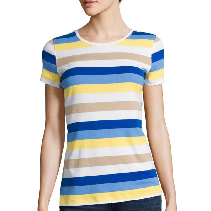 St. John's Bay Fitted Crewneck T-shirt