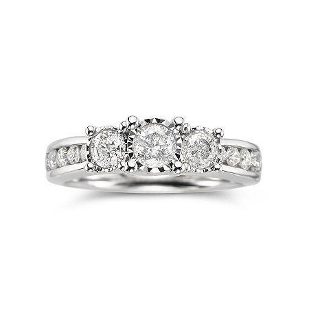 Trumiracle 1 Ct. T.w. Diamond 3-stone Engagement Ring