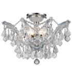 Bayou Collection 6 Light Chrome Finish And Clear Crystal Semi-flush Mount Ceiling Light