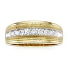Mens 1/2 Ct. T.w. Diamond 10k Yellow Gold Milgrain Ring