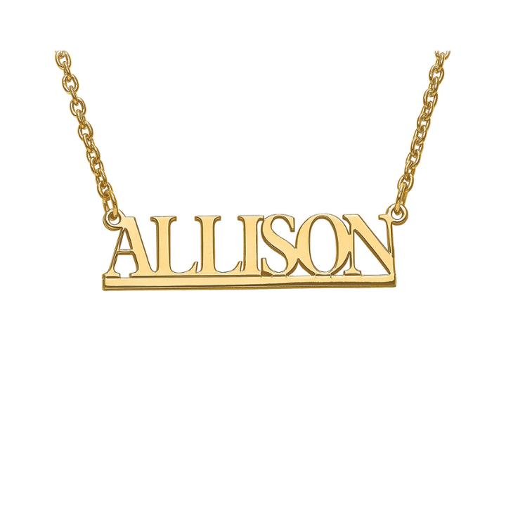Personalized 9x34mm Underlined Name Necklace