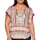 Unity One World Short-sleeve Print Top - Plus