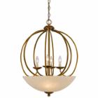 Wooten Heights 27.5 Inch Tall Metal Pendant In Antique Gold Finish