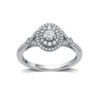 I Said Yes Womens 1/2 Ct. T.w. White Diamond Platinaire Engagement Ring