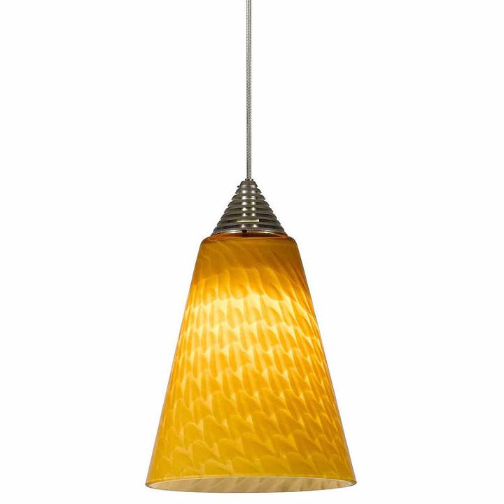 Wooten Heights 5 Tall Glass And Metal Led Pendantwith Dark Bronze Cord